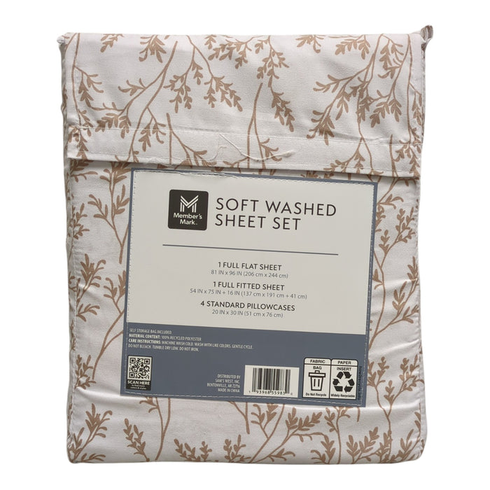 Member's Mark Luxuriously Soft Washed Shrink-Resistant Sheet Set, Full