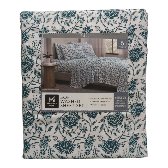 Member's Mark Luxuriously Soft Washed Shrink-Resistant Sheet Set, Full