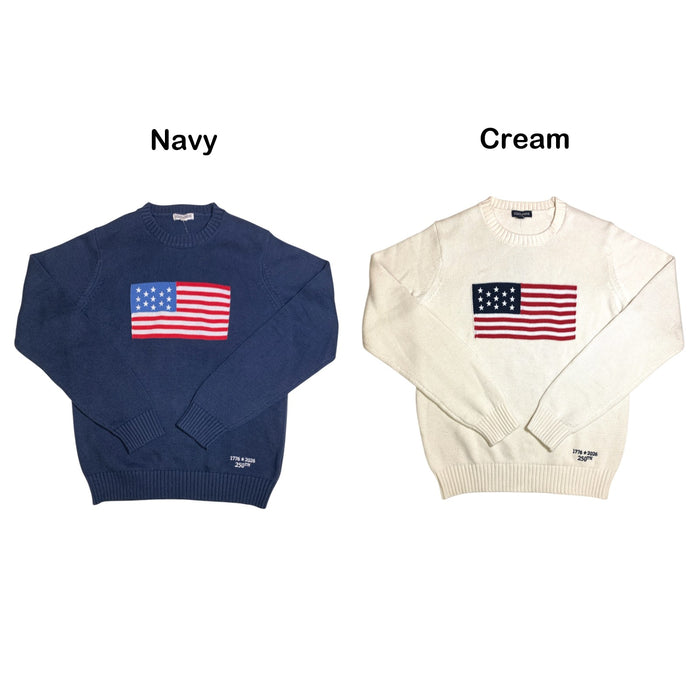State of Mine Unisex Adult Americana Patriotic Flag Sweater