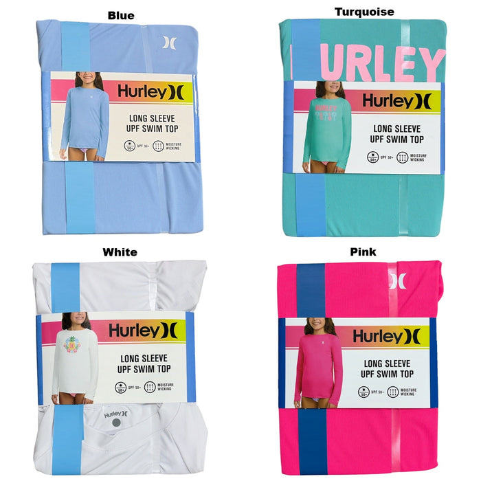 Hurley Girls Standard Fit Moisture Wicking UPF 50+ Long Sleeve T-Shirt