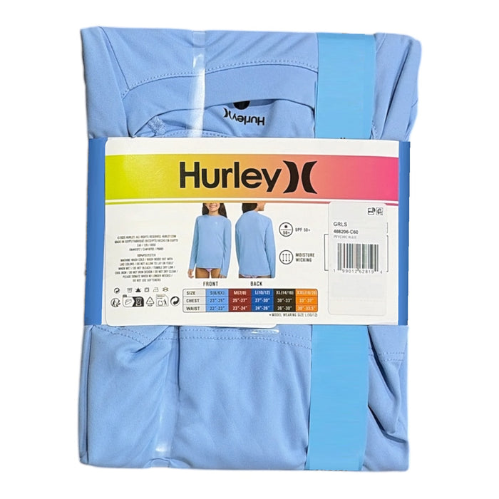 Hurley Girls Standard Fit Moisture Wicking UPF 50+ Long Sleeve T-Shirt