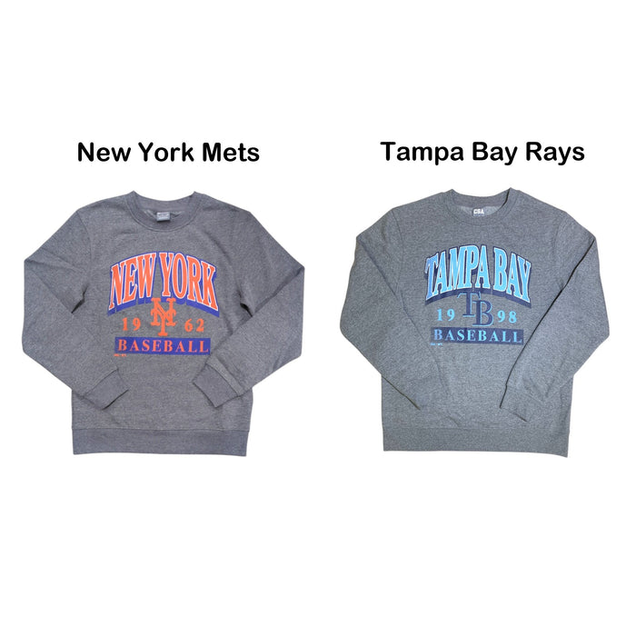 CSA Men's Genuine MLB Merchandise Long Sleeve Crew Neck Sweatshirt