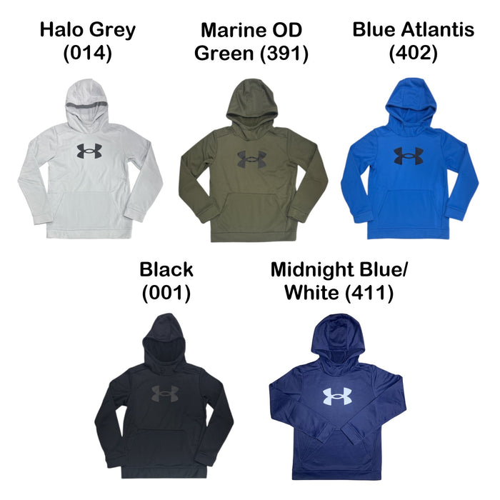Under Armour Boys Big Logo Long Sleeve Loose Fit Fleece Hoodie