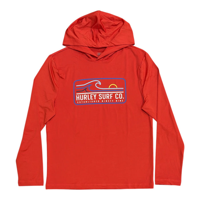 Hurley Men's Regular Fit UPF 50 Sun Protection Hooded Long Sleeve Tee