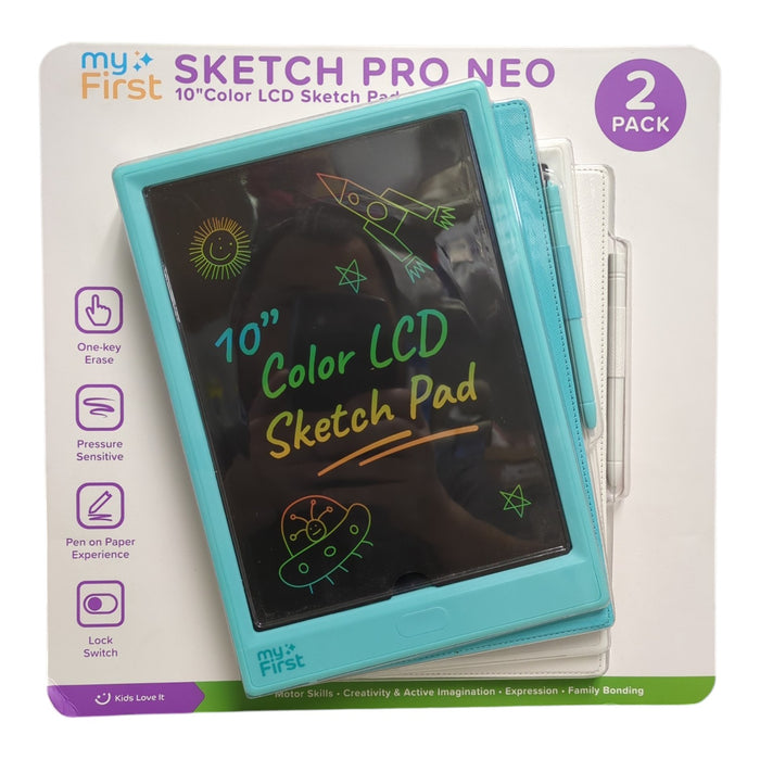myFirst Lightweight & Portable 10" Color LCD Sketch Pro Neo Pad Bundle