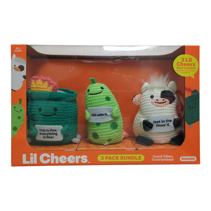 Relatable Lil Cheers Sweet & Cheery Weighted Crochet Plush Bundle, Set of 3