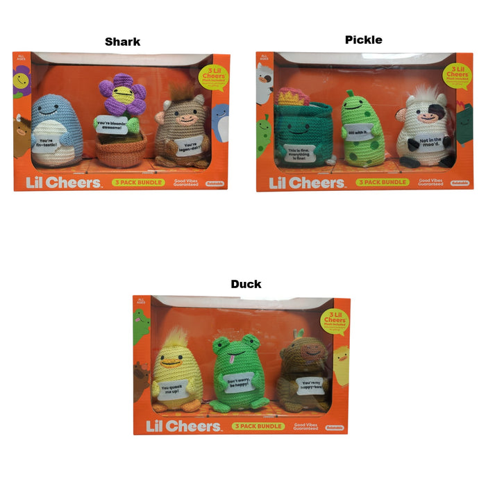 Relatable Lil Cheers Sweet & Cheery Weighted Crochet Plush Bundle, Set of 3