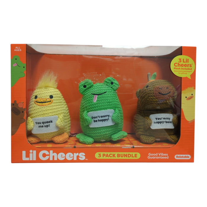 Relatable Lil Cheers Sweet & Cheery Weighted Crochet Plush Bundle, Set of 3