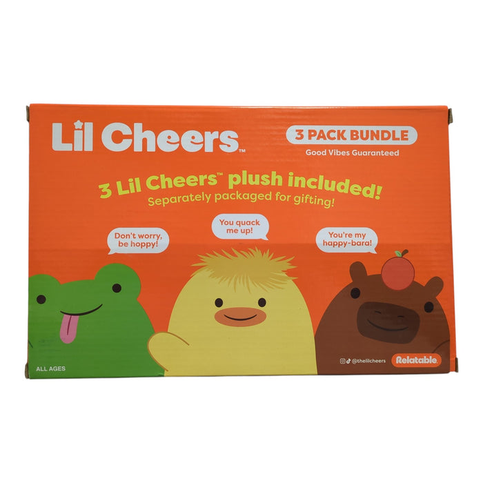 Relatable Lil Cheers Sweet & Cheery Weighted Crochet Plush Bundle, Set of 3
