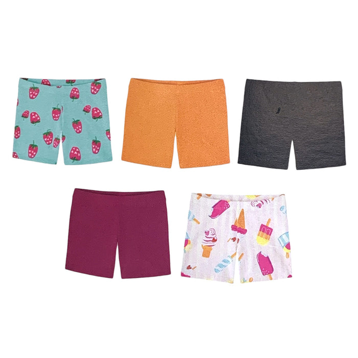 Member's Mark Girl's 5-Pack Cartwheel Short, Elastic Waistband, Tag-Free