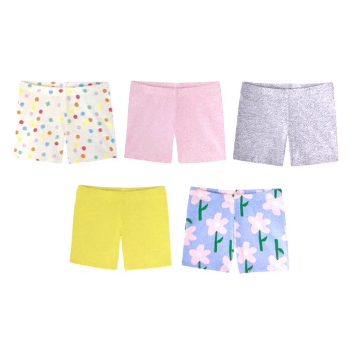Member's Mark Girl's 5-Pack Cartwheel Short, Elastic Waistband, Tag-Free