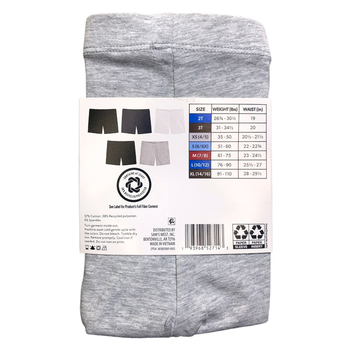 Member's Mark Girl's 5-Pack Cartwheel Short, Elastic Waistband, Tag-Free