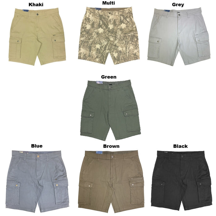 Iron Clothing Co. Men's Regular Fit Stretch Cargo Short with Side Zipper Cargo