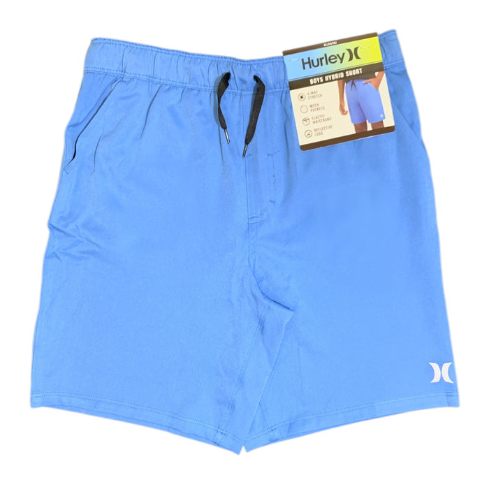 Hurley Boys Hybrid Short, 4-Way Stretch, Elastic Waistband and Reflective Logo