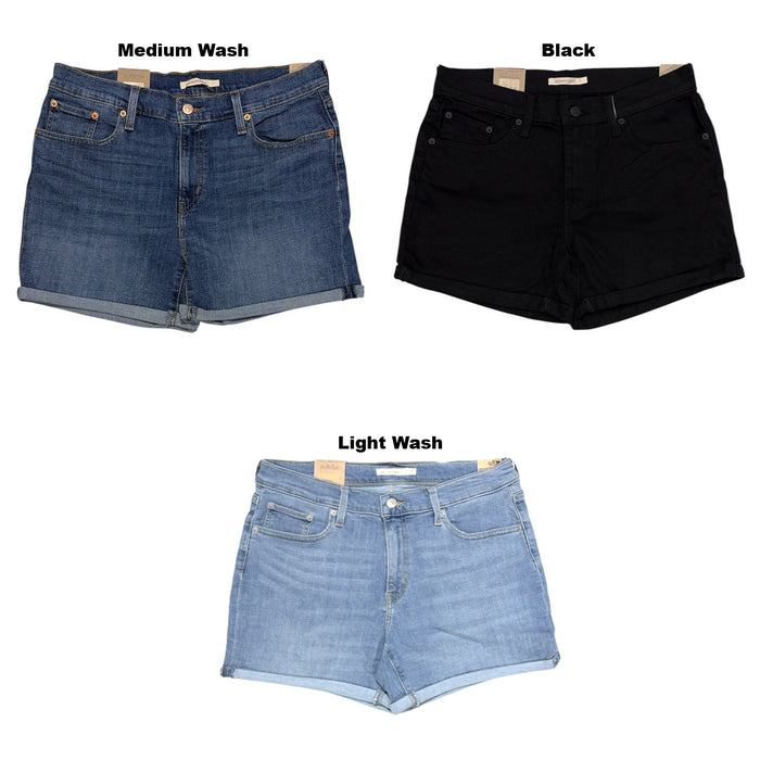 Levi's Women's Mid-Length Slim Fit 5 Pocket Stretch Denim Short