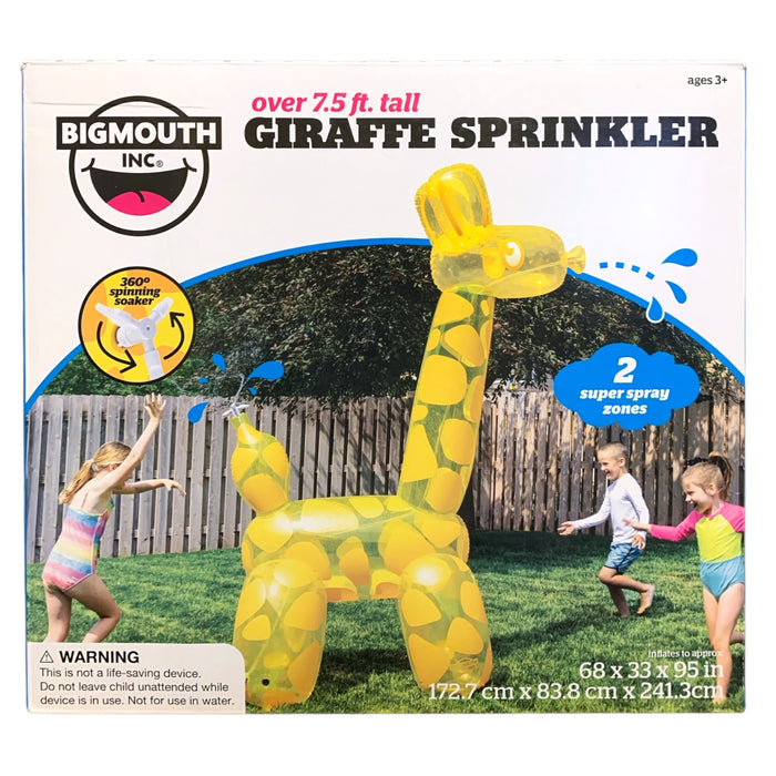 BigMouth Giant Inflatable Animal Sprinkler – Cow or Giraffe Backyard Water Toy