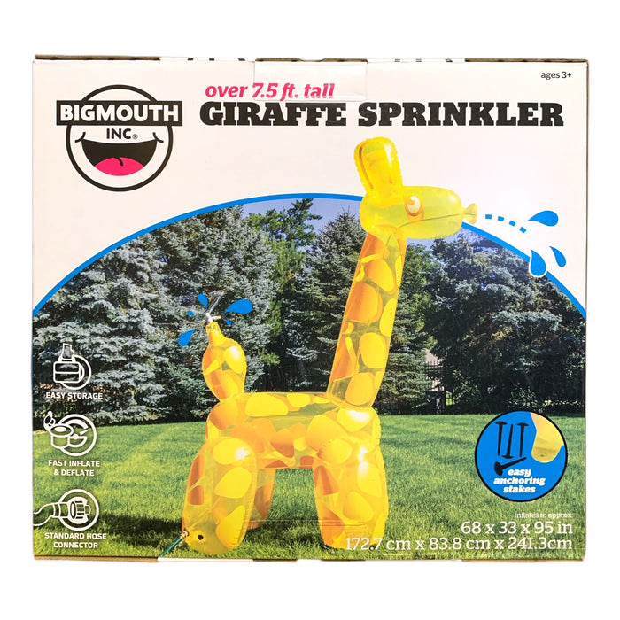 BigMouth Giant Inflatable Animal Sprinkler – Cow or Giraffe Backyard Water Toy