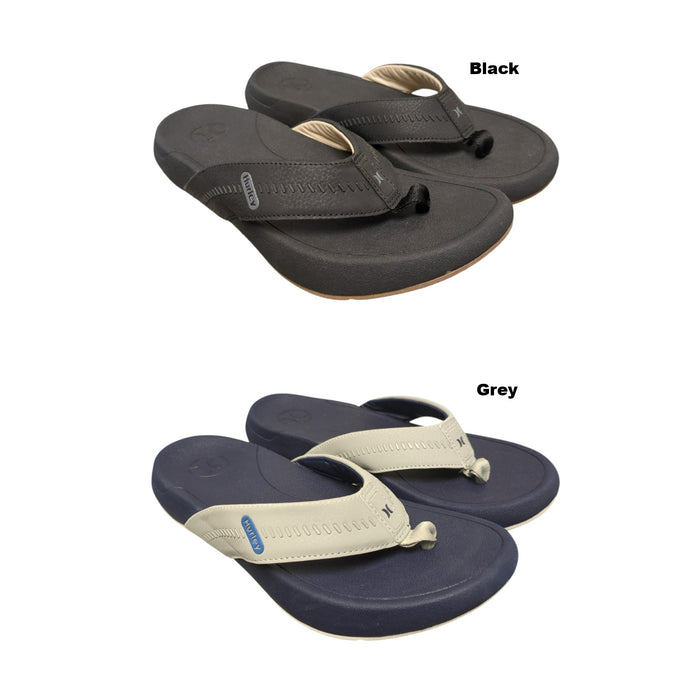 Hurley Men's Padded Strap Wave Non-Slip Outsole Flip-Flop