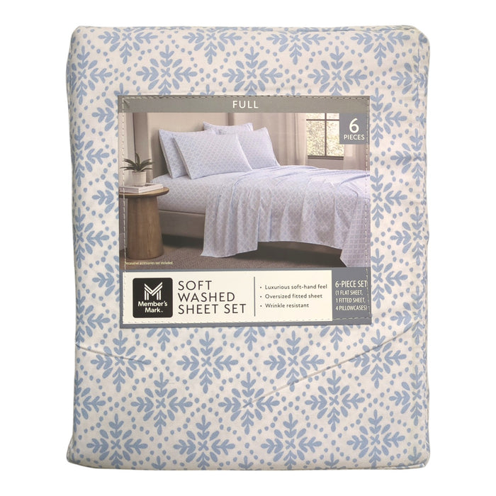 Member's Mark Luxuriously Soft Washed Shrink-Resistant Sheet Set, Full