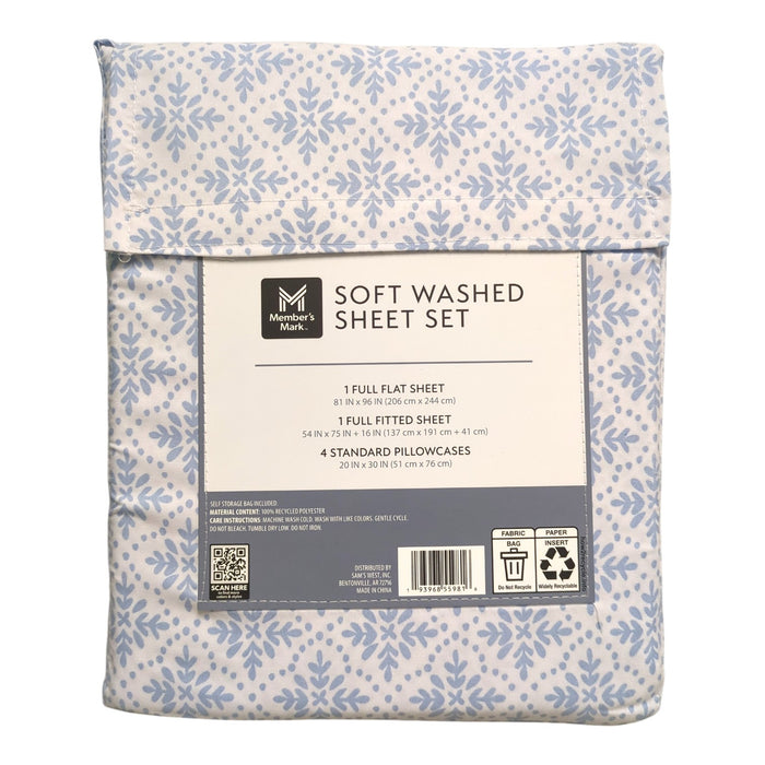 Member's Mark Luxuriously Soft Washed Shrink-Resistant Sheet Set, Full