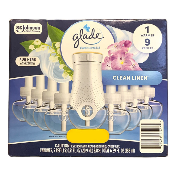 Glade PlugIns Scented Oil Warmers & 9 Refills – 5 Scent Options