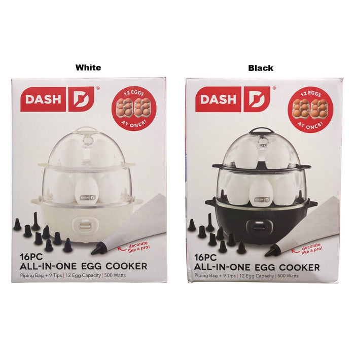 Dash 16-piece All-in-One Egg Cooker with Piping Bag & 9 Tips
