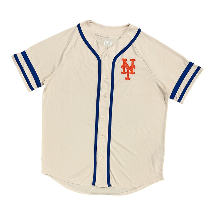 CSA Adult Officially Licensed MLB Button Down New York Mets Jersey