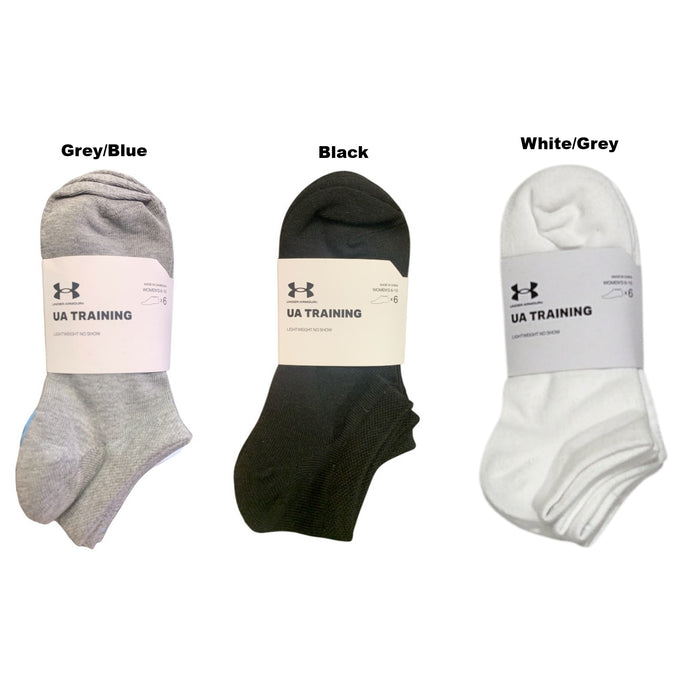 Under Armour Womens UA Training Lightweight No Show Socks, 6 Pair