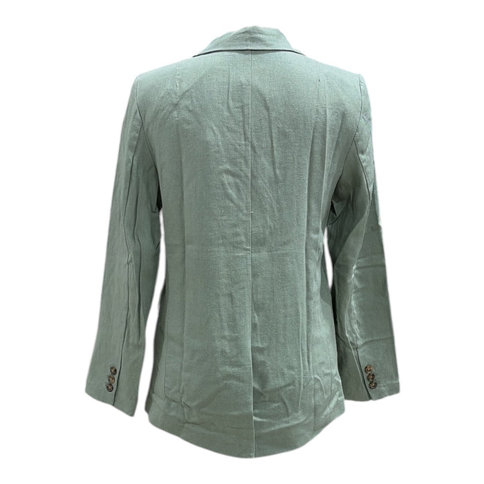 Express Women's Classic Lightweight Boyfriend Fit Linen Blend Blazer