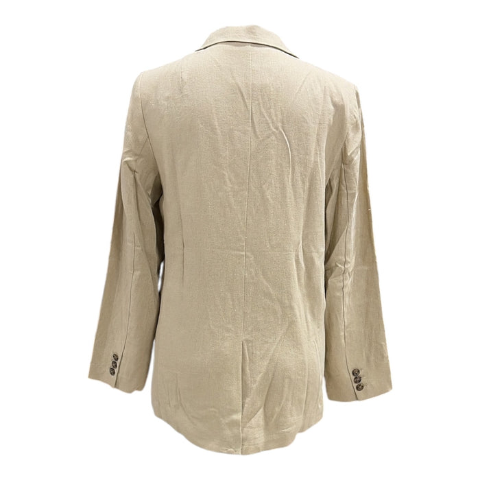 Express Women's Classic Lightweight Boyfriend Fit Linen Blend Blazer
