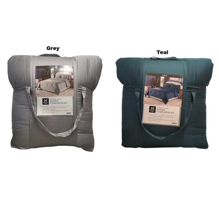 Member’s Mark 3-Piece Cotton-Tencel Sateen Comforter Set, King