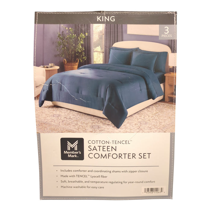 Member’s Mark 3-Piece Cotton-Tencel Sateen Comforter Set, King