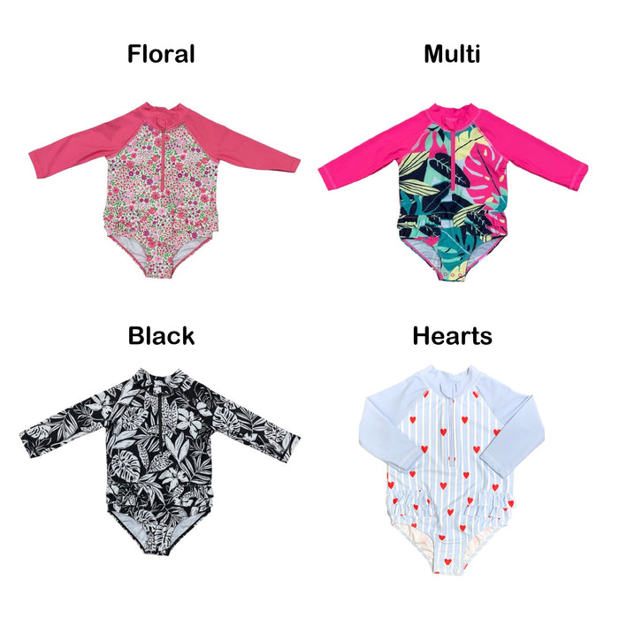 Member's Mark Baby Girls UPF 50+ Rashguard One-Piece Swimsuit