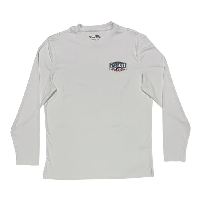 Salt Life Men's Long Sleeve Regular Fit Lightweight Crew Neck UV Logo Tee