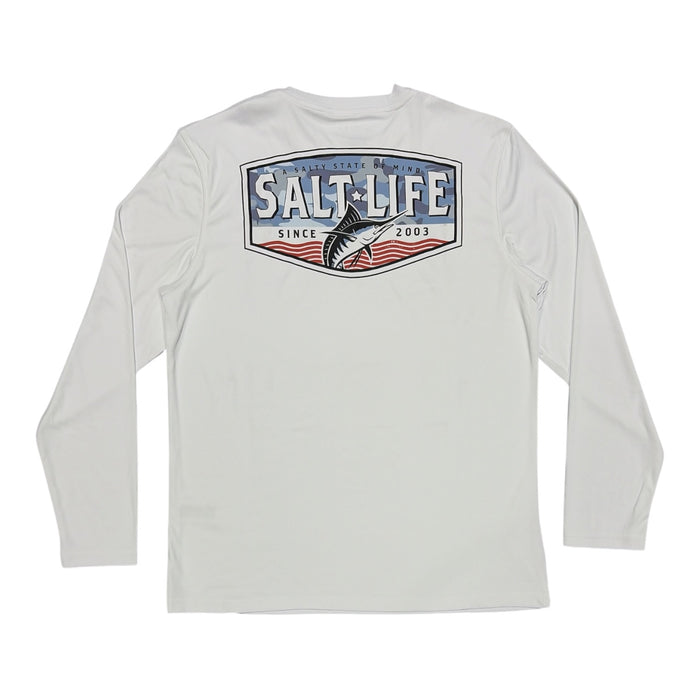 Salt Life Men's Long Sleeve Regular Fit Lightweight Crew Neck UV Logo Tee