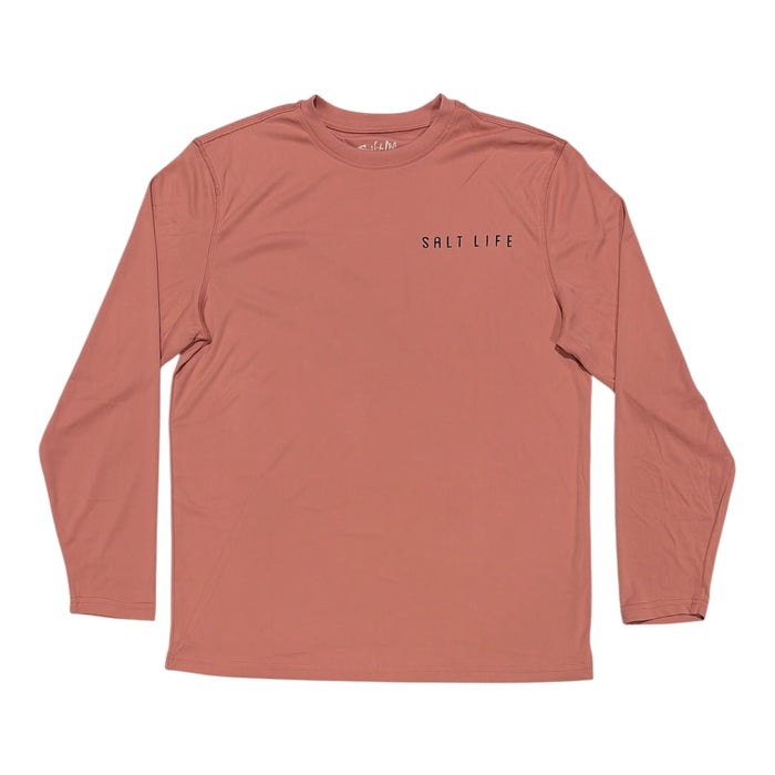 Salt Life Men's Long Sleeve Regular Fit Lightweight Crew Neck UV Logo Tee