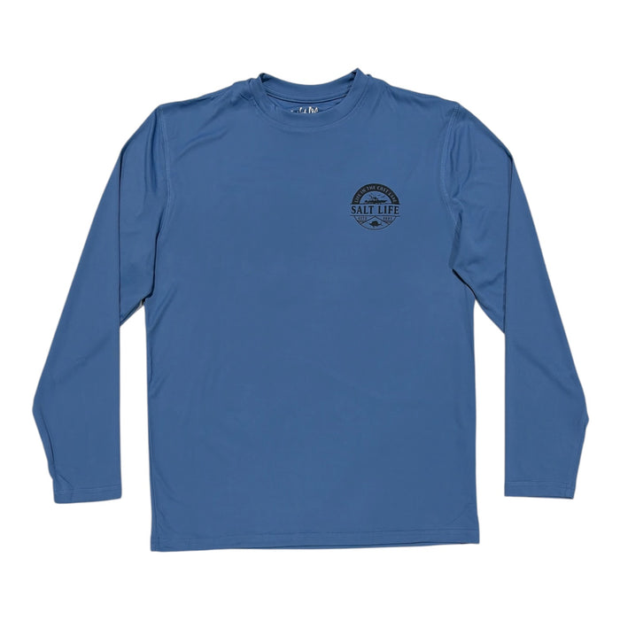 Salt Life Men's Long Sleeve Regular Fit Lightweight Crew Neck UV Logo Tee