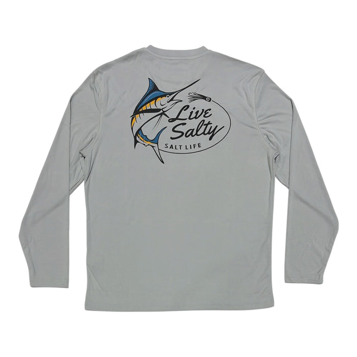 Salt Life Men's Long Sleeve Regular Fit Lightweight Crew Neck UV Logo Tee