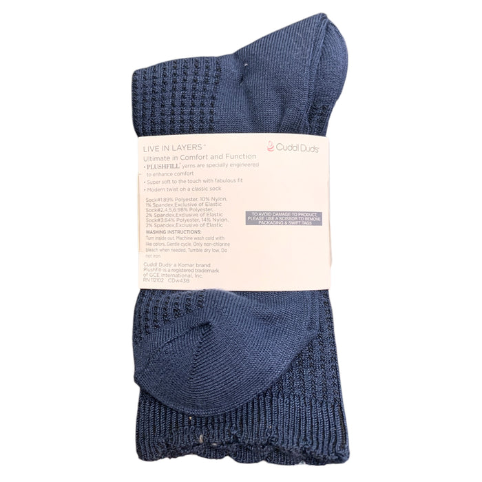 Cuddl Duds Women's Plushfill Crew Sock 6-Pack, One Size