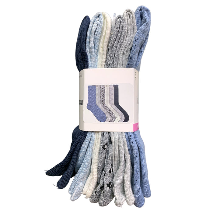 Cuddl Duds Women's Plushfill Crew Sock 6-Pack, One Size