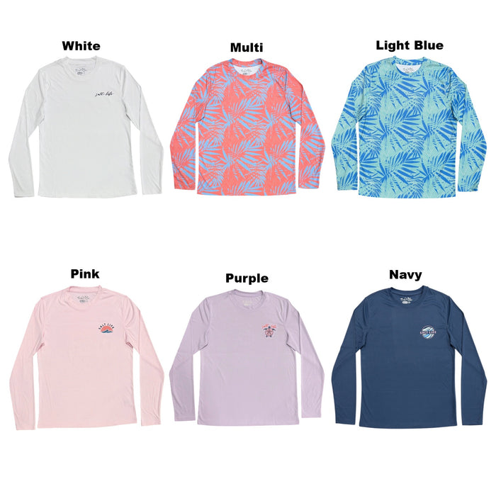 Salt Life Women's Long Sleeve Regular Fit Lightweight Crew Neck UV Logo Tee