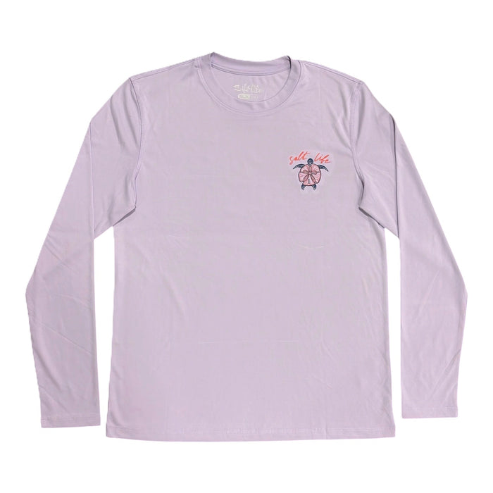 Salt Life Women's Long Sleeve Regular Fit Lightweight Crew Neck UV Logo Tee