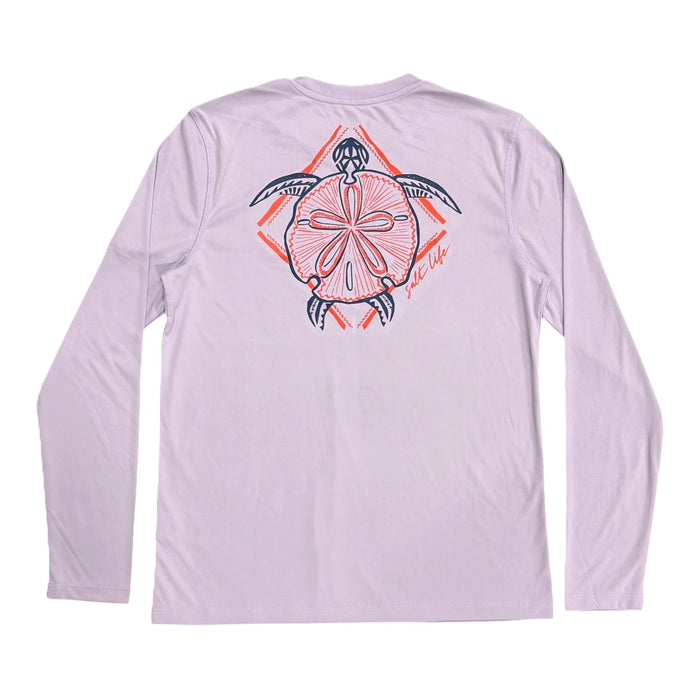 Salt Life Women's Long Sleeve Regular Fit Lightweight Crew Neck UV Logo Tee