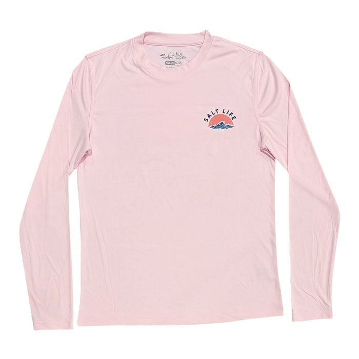 Salt Life Women's Long Sleeve Regular Fit Lightweight Crew Neck UV Logo Tee