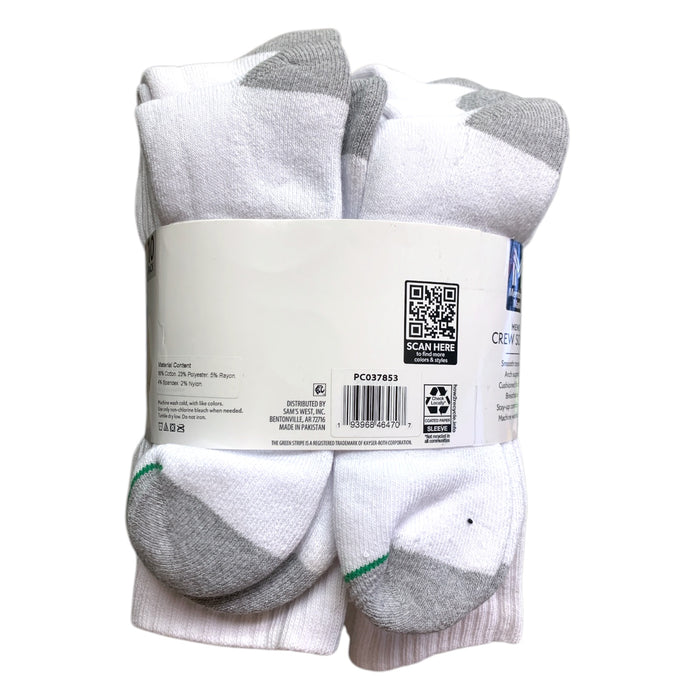 Member's Mark Mens Crew Socks, 10 Pack, Shoe Size 6-12, Arch Support, Breathable