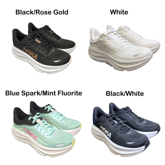Hoka One One Women's Bondi 9 Comfort Lace Up Running Athletic Sneaker