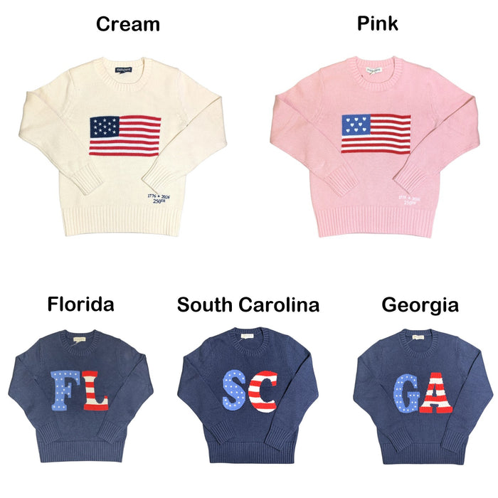 State of Mine Unisex Kid's Patriotic Americana Sweater