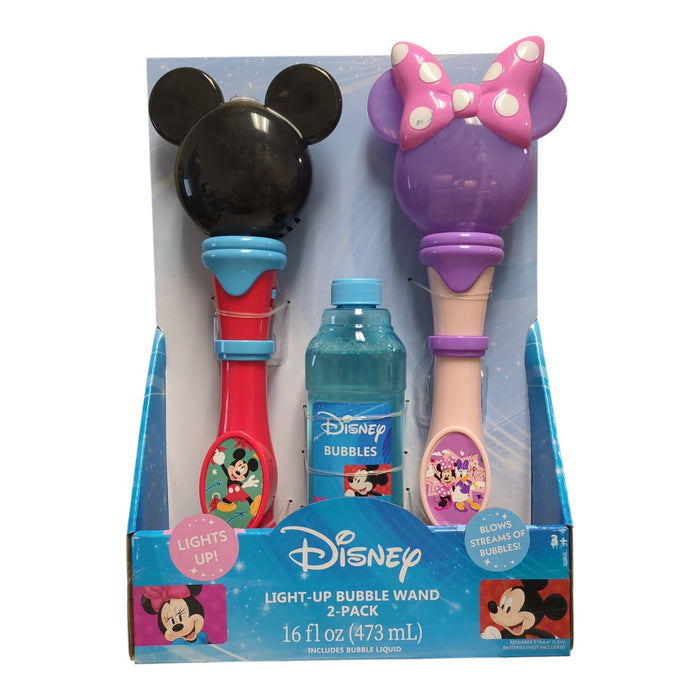 Little Kids Licensed Light-Up No-Spill Battery Powered Bubble Wands, 2 pk