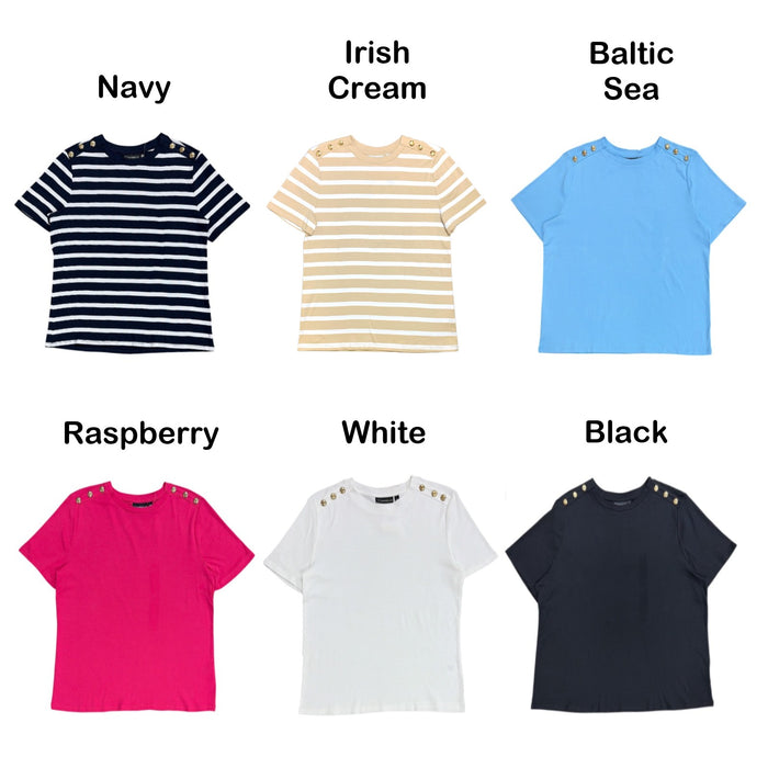 Rafaella Women's Classic Fit Midweight Crewneck Short Sleeve T-Shirt