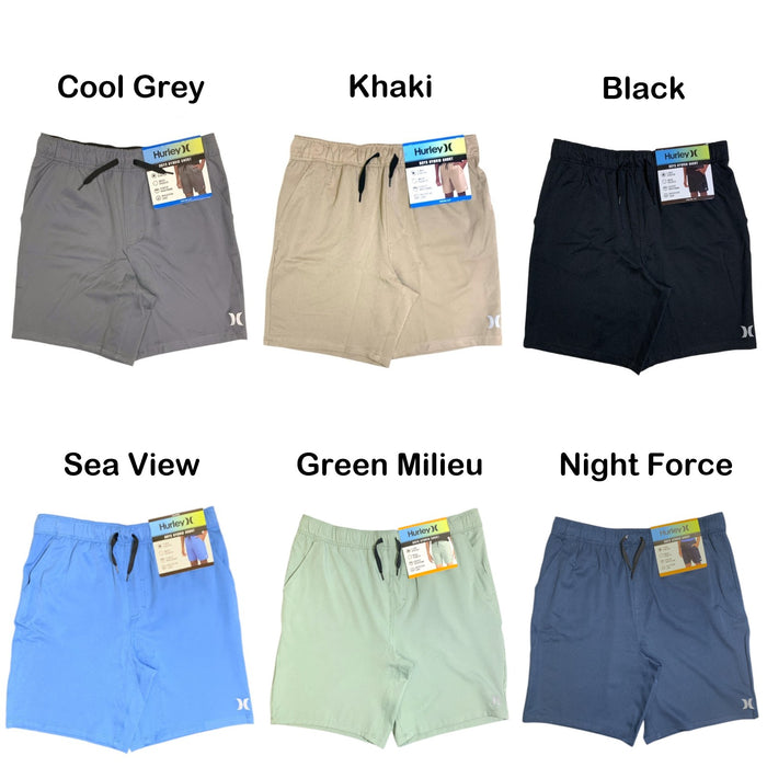 Hurley Boys Hybrid Short, 4-Way Stretch, Elastic Waistband and Reflective Logo